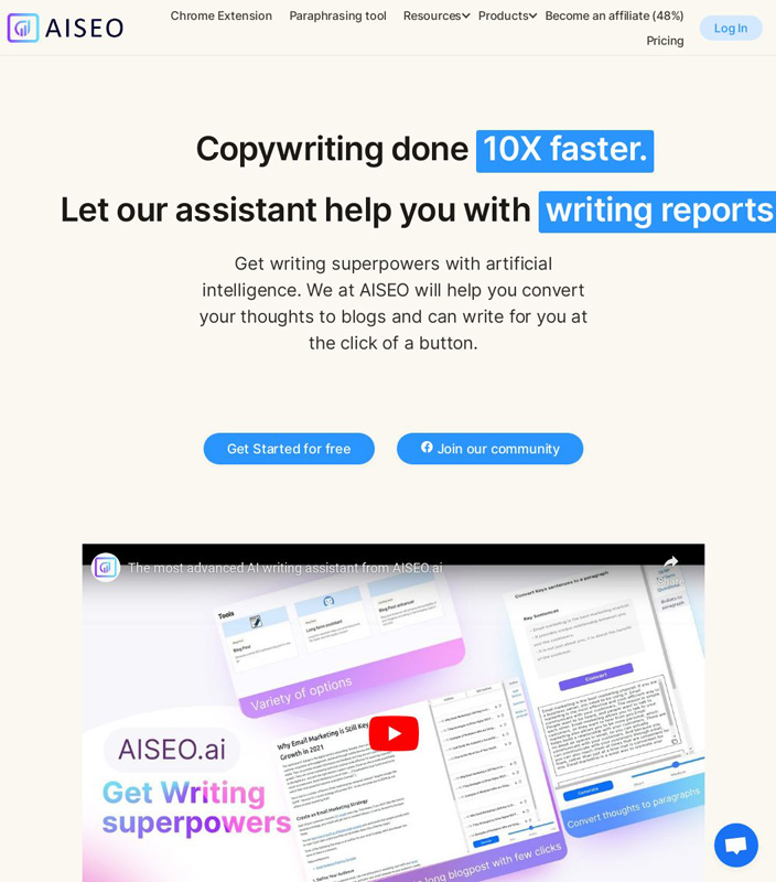AISEO AI copywriting assistant | AI Resource Directory
