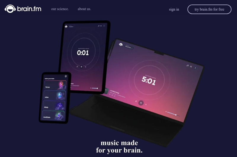 Brain fm AI generated music for productivity | AI Resource Directory