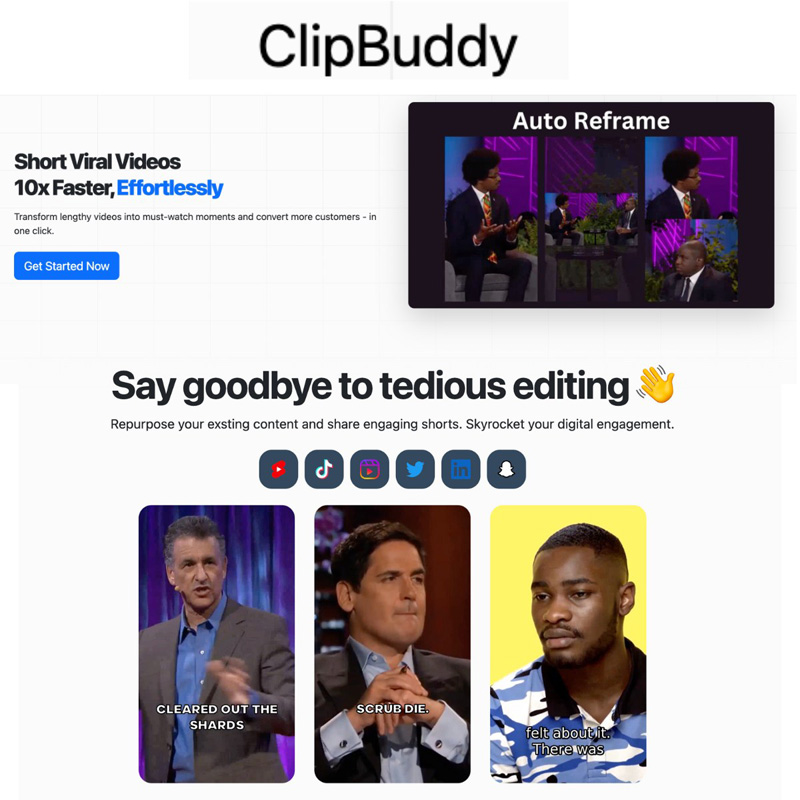 ClipBuddy AI viral video clip maker | AI Resource Directory