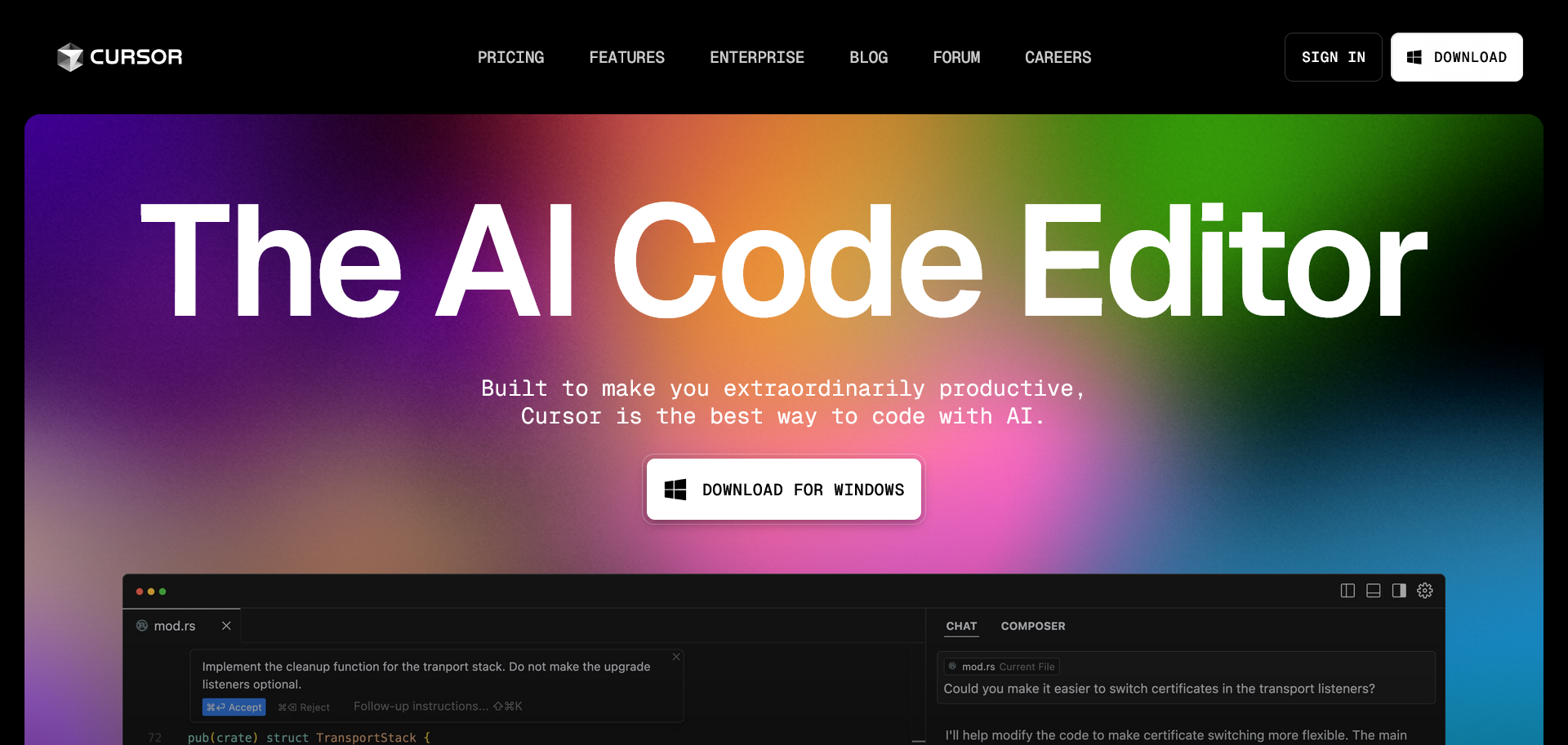 Cursor Code Editor | AI Resource Directory