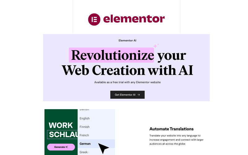 Elementor AI website building | AI Resource Directory