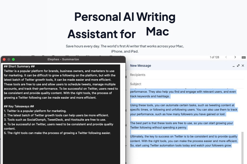 Elephas personal AI writing assistant for Mac and iOS | AI Resource Directory
