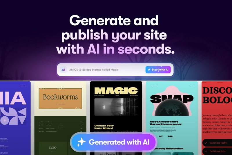 Framer generate publish website with AI | AI Resource Directory