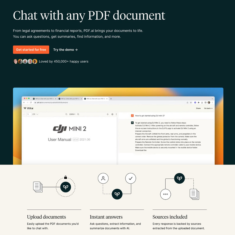 PDF ai chat with any PDF using AI | AI Resource Directory