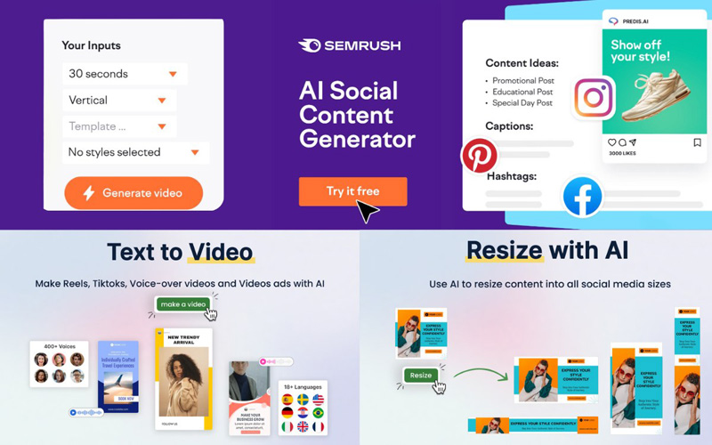SEMRUSH AI content generator | AI Resource Directory