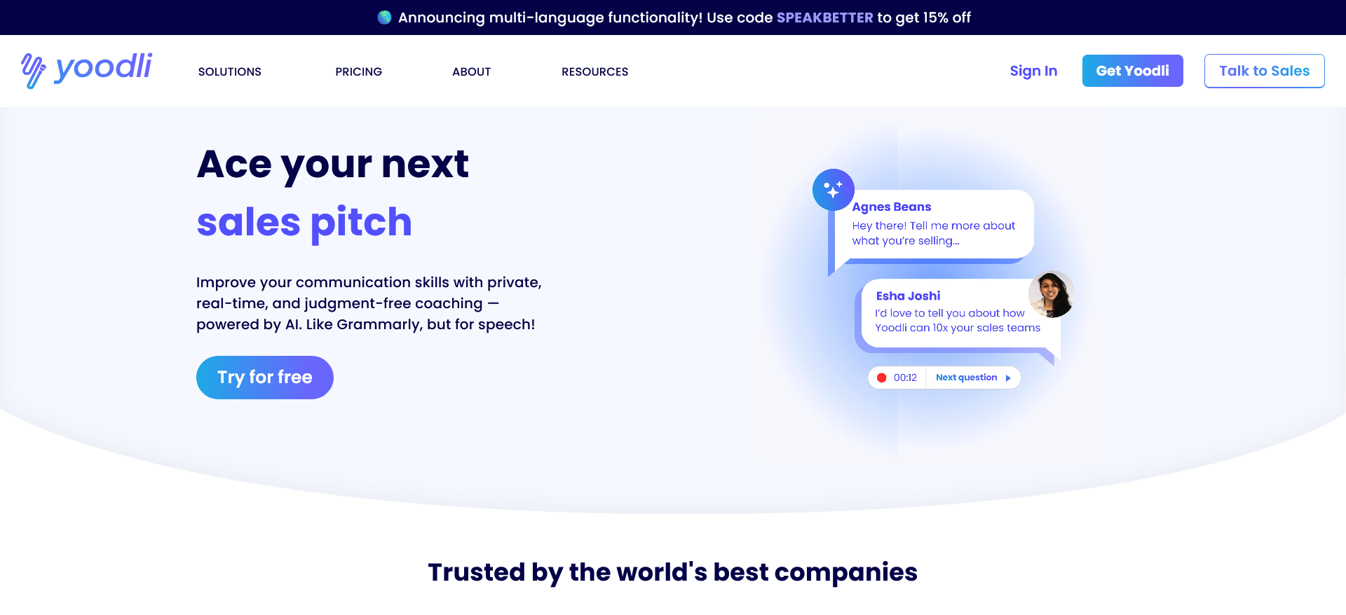 Yoodli | AI Resource Directory