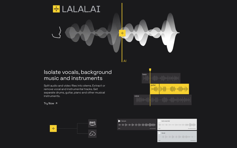 lalal stem and vocal isolator AI tool | AI Resource Directory