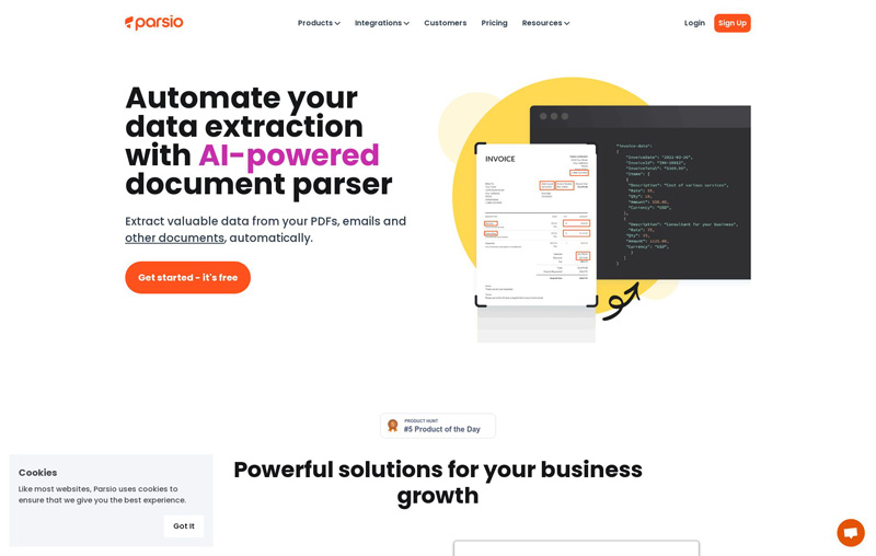 parsio ai automation scraping and extraction | AI Resource Directory